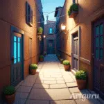 Illustration d'une ruelle pour donner le ton de notre escape game.