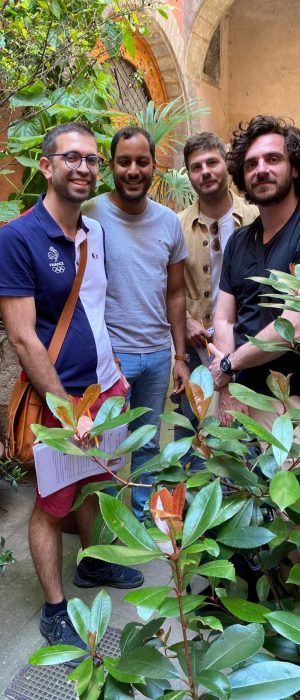 Photos of escape game players at the Rose Tower in Old Lyon.